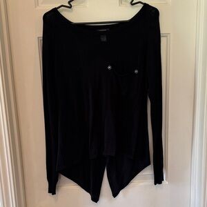 Kerisma Black Asymmetrical Long Sleeve Top